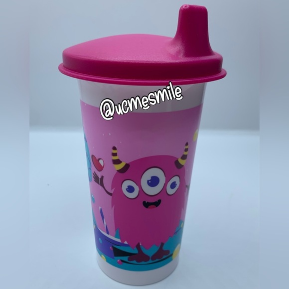 Tupperware Big Bell Zou Monster Tumbler Sippy Cup with Snack Cup - Picture 5 of 6